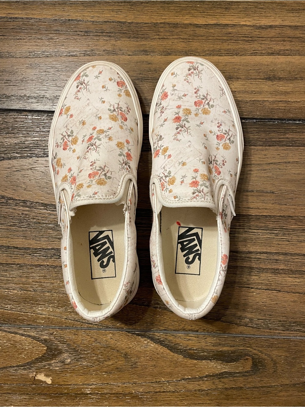 Vans Slip On Vintage Floral Marshmallow Sneaker Women’s 6.5  Ditsy Cottagecore - Picture 3 of 10